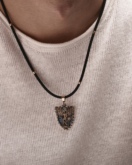 Anhänger - Schild ST. ERZENGEL MICHAEL (Rotgold) 6