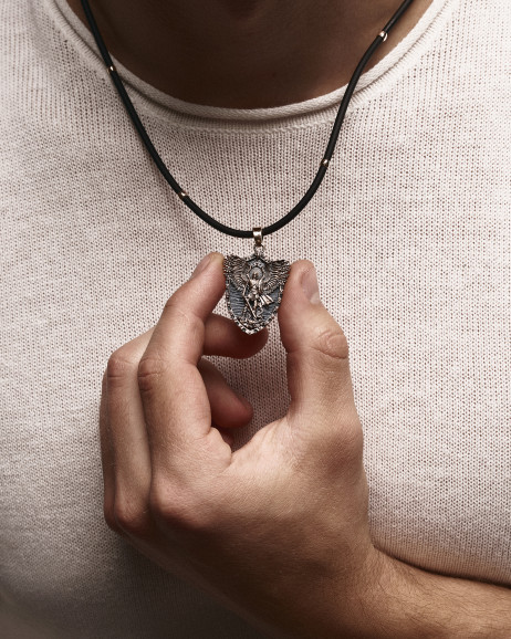 Anhänger - Schild ST. ERZENGEL MICHAEL (Rotgold) 3