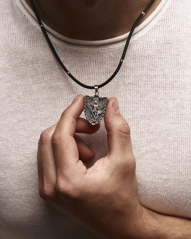 Anhänger - Schild ST. ERZENGEL MICHAEL (Rotgold) 3