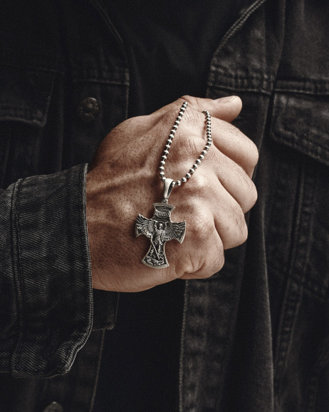 Kreuz HL. ERZENGEL MICHAEL in Sterlingsilber