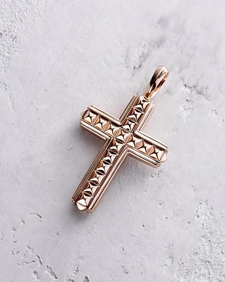 Kreuz GLAUBE aus Rotgold