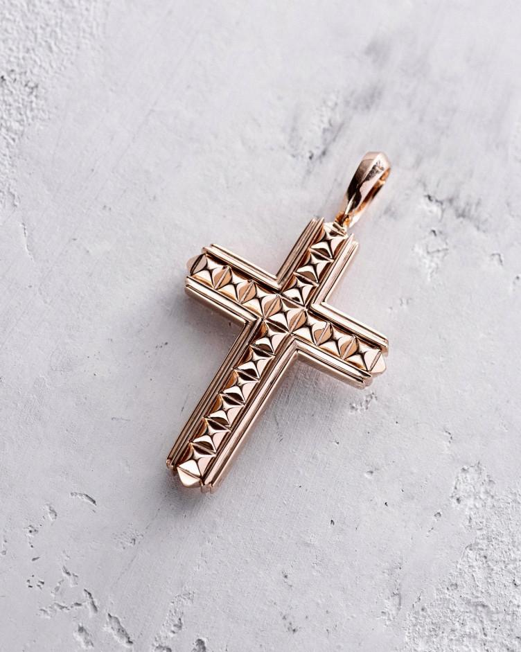Kreuz GLAUBE aus Rotgold