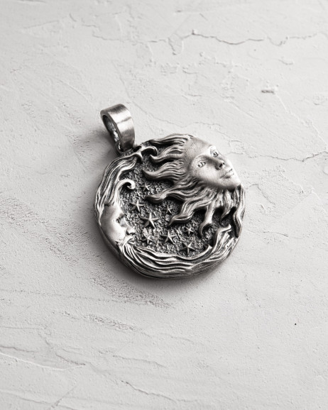 Anhänger SONNE UND MOND in Sterlingsilber 6