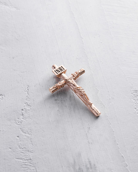 Kreuz KREUZIGUNG VON JESUS CHRISTUS aus Gelbgold S 7
