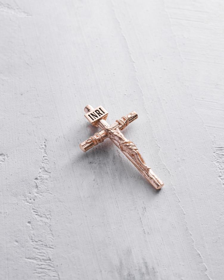 Kreuz KREUZIGUNG VON JESUS CHRISTUS aus Gelbgold S 7