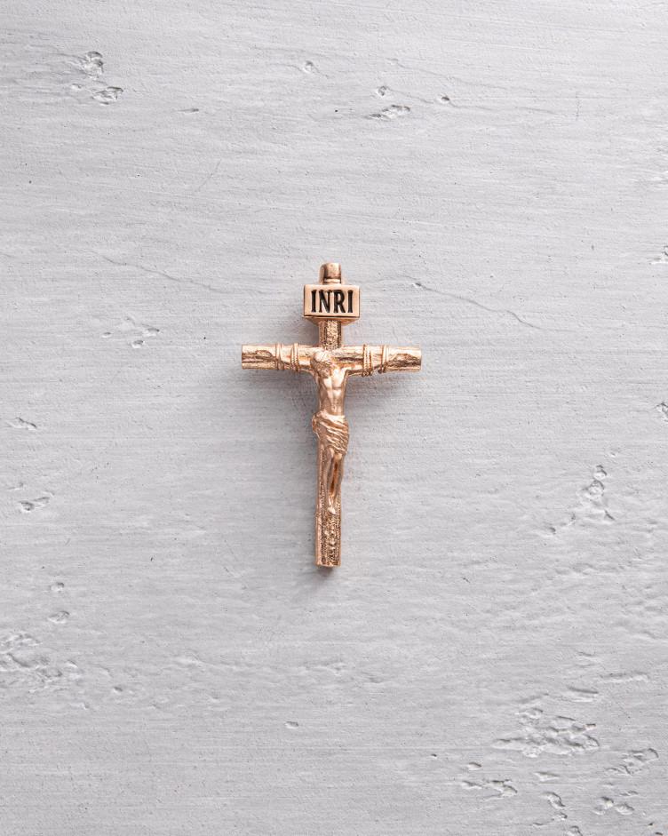 Kreuz KREUZIGUNG VON JESUS CHRISTUS aus Gelbgold S 5