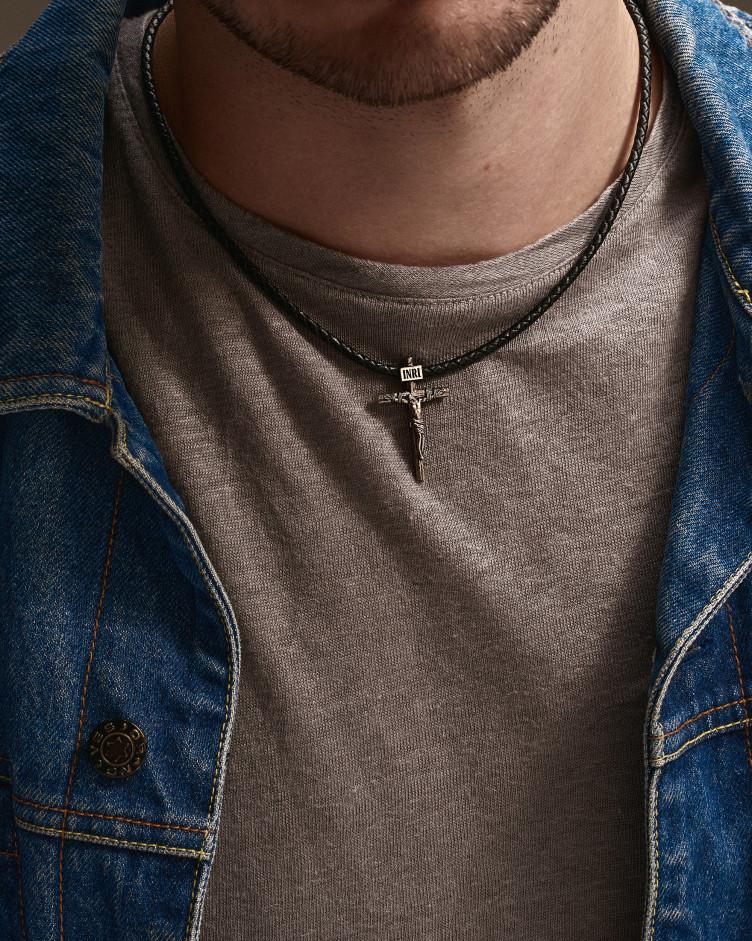 Kreuz aus Weißgold KREUZIGUNG VON JESUS CHRISTUS S 4