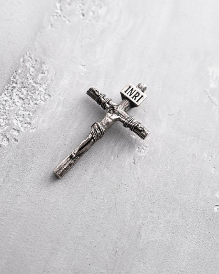 Kreuz aus Weißgold KREUZIGUNG VON JESUS CHRISTUS S 3