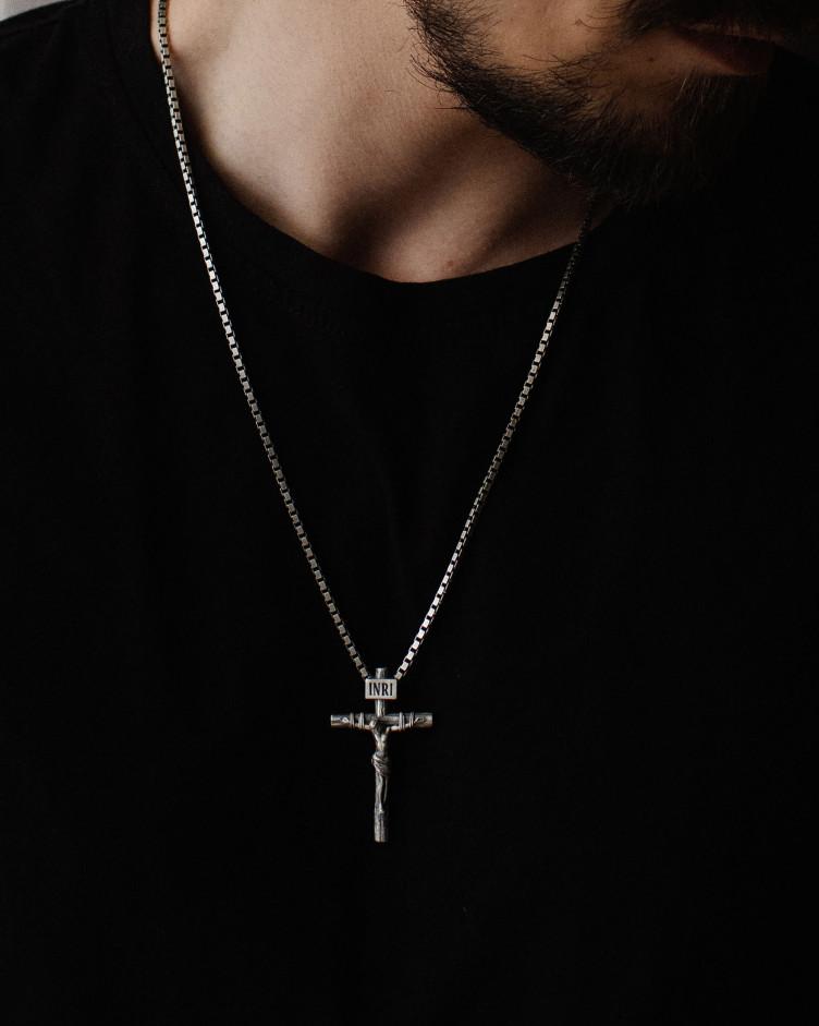 Kreuz KREUZIGUNG VON JESUS CHRISTUS INRI in Sterlingsilber 5