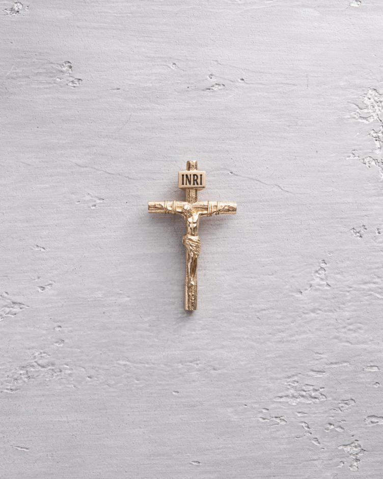 Kreuz aus Gelbgold KREUZIGUNG VON JESUS CHRISTUS S