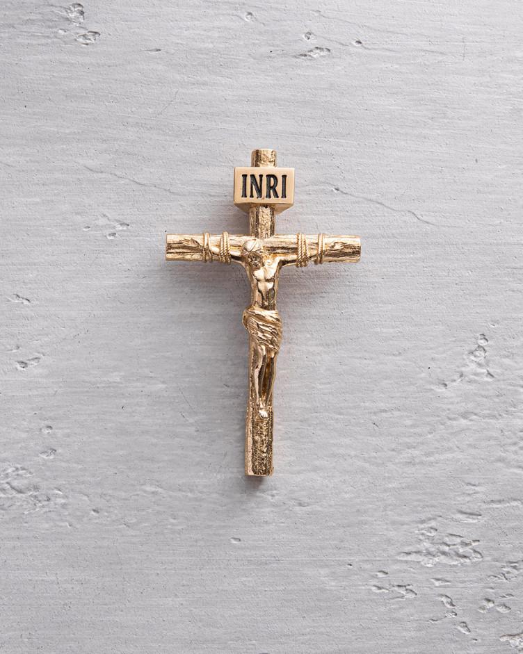 Kreuz aus Gelbgold KREUZIGUNG VON JESUS CHRISTUS M