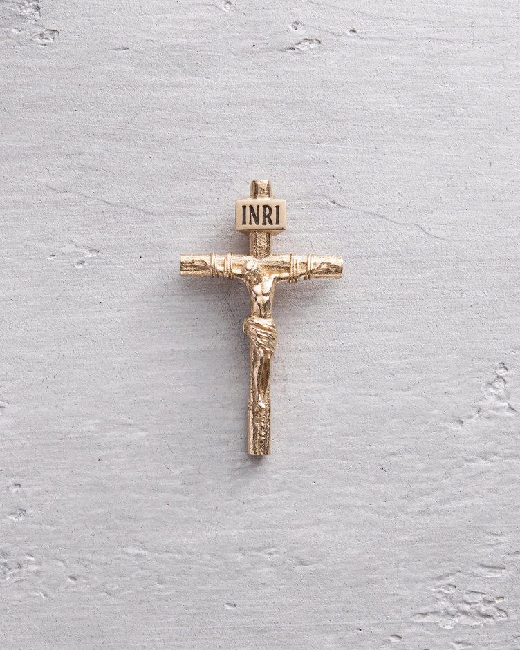 Kreuz aus Gelbgold KREUZIGUNG VON JESUS CHRISTUS M