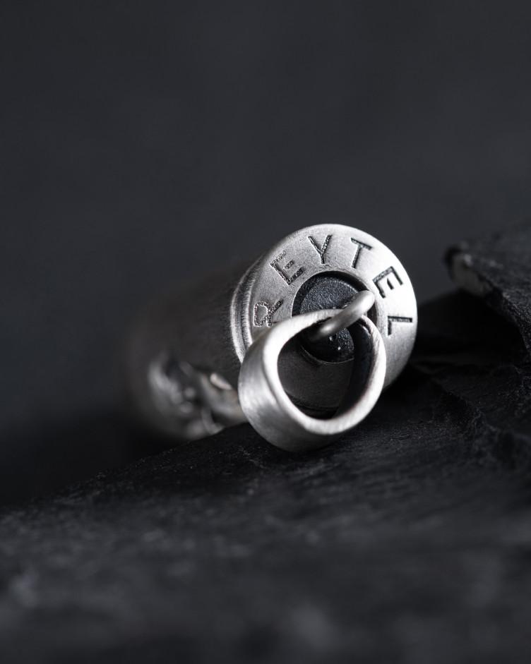 Anhänger KUGEL MIT SCHÄDEL in Sterlingsilber 6
