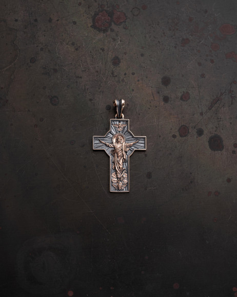Kreuz AUFERSTEHUNG JESU CHRISTI aus Rotgold 3