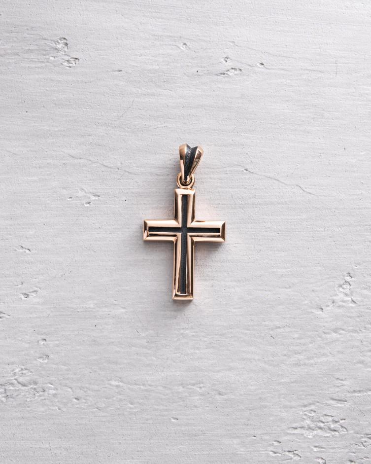 Kreuz GESEGNET aus Rotgold