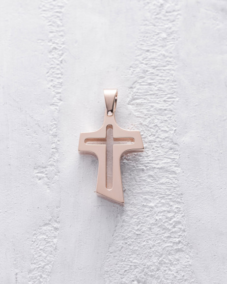 Kreuz GLAUBE aus Rotgold 3