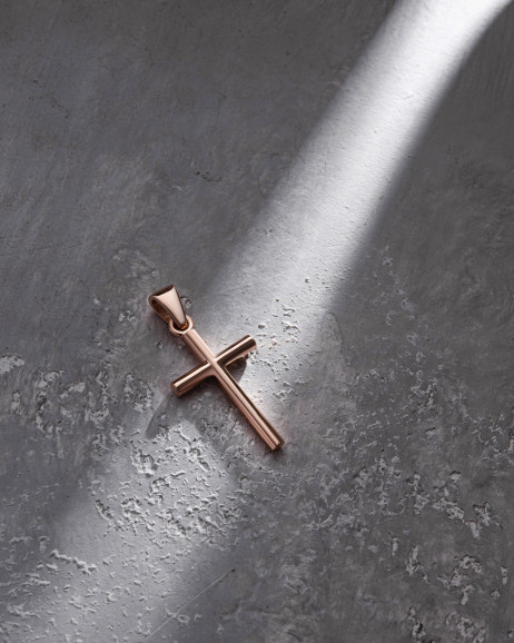 Kreuz ANBETUNG aus Rotgold (Mini)