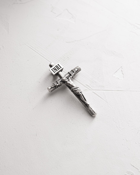 Kreuz KREUZIGUNG VON JESUS CHRISTUS. INRI in Sterlingsilber mini 3