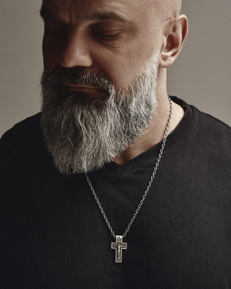 Kreuz DIE KREUZIGUNG JESU CHRISTI. SCHUTZ in Sterlingsilber 2
