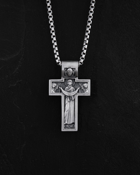 Kreuz DIE KREUZIGUNG JESU CHRISTI. SCHUTZ in Sterlingsilber 2
