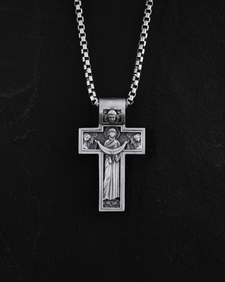 Kreuz DIE KREUZIGUNG JESU CHRISTI. SCHUTZ in Sterlingsilber 2