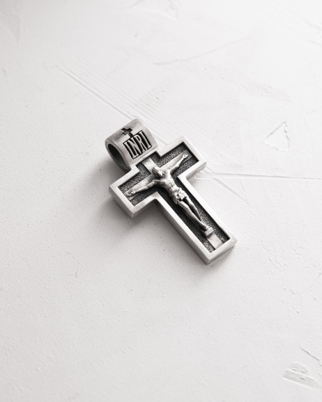 Kreuz DIE KREUZIGUNG JESU CHRISTI. SCHUTZ in Sterlingsilber 4