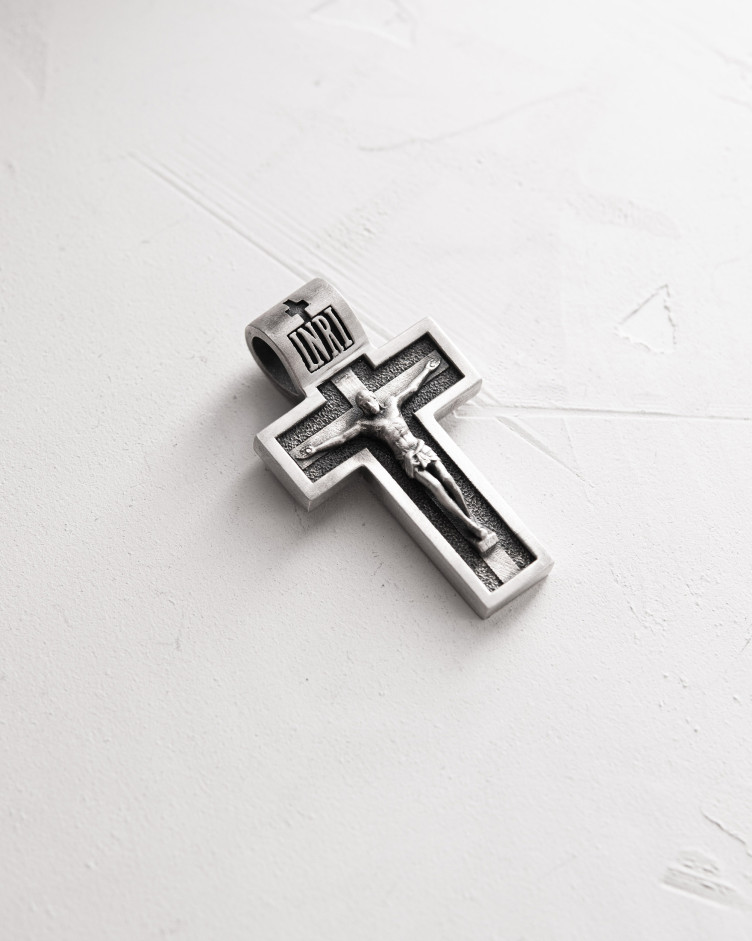 Kreuz DIE KREUZIGUNG JESU CHRISTI. SCHUTZ in Sterlingsilber 4