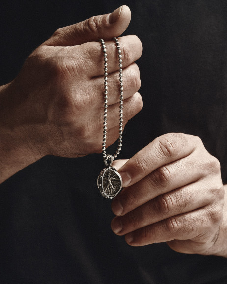 Anhänger DER VITRUVIANISCHE MENSCH (Da Vinci) in Sterlingsilber