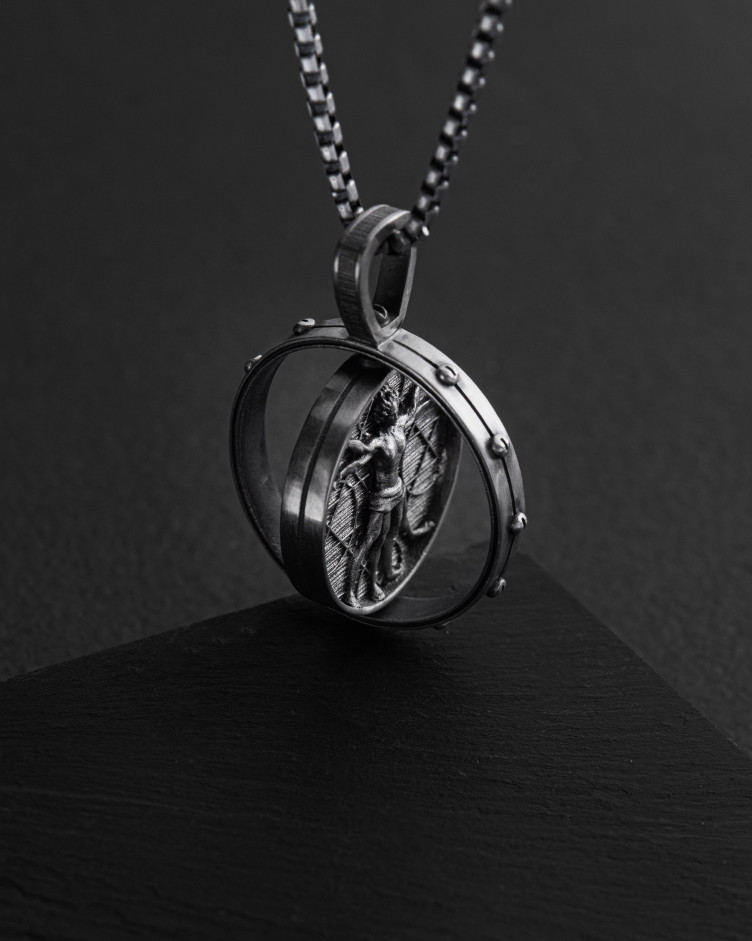 Anhänger DER VITRUVIANISCHE MENSCH (Da Vinci) in Sterlingsilber 4