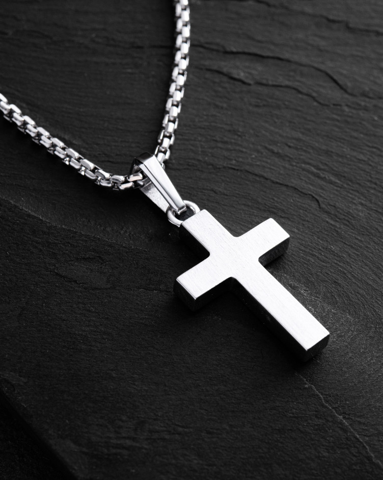 Kreuz HELIGHET aus Weißgold