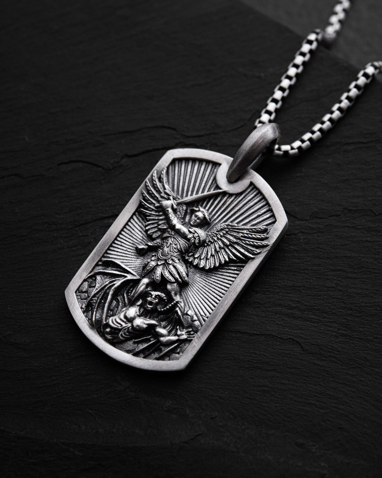 Anhänger HEILIGER MICHAEL in Sterlingsilber
