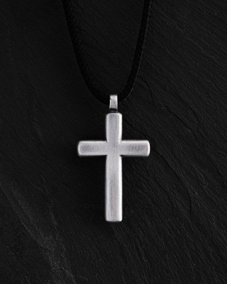 Kreuz LUMEN FIDEI. BLACK STONES in Sterlingsilber 5