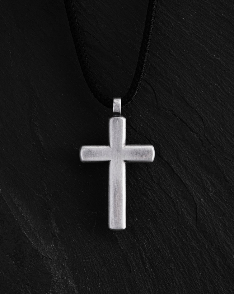 Kreuz LUMEN FIDEI. BLACK STONES in Sterlingsilber 5