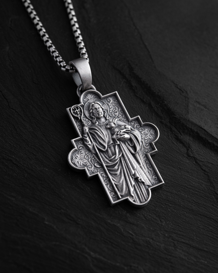Anhänger JESUS und ZEPTER in Sterlingsilber