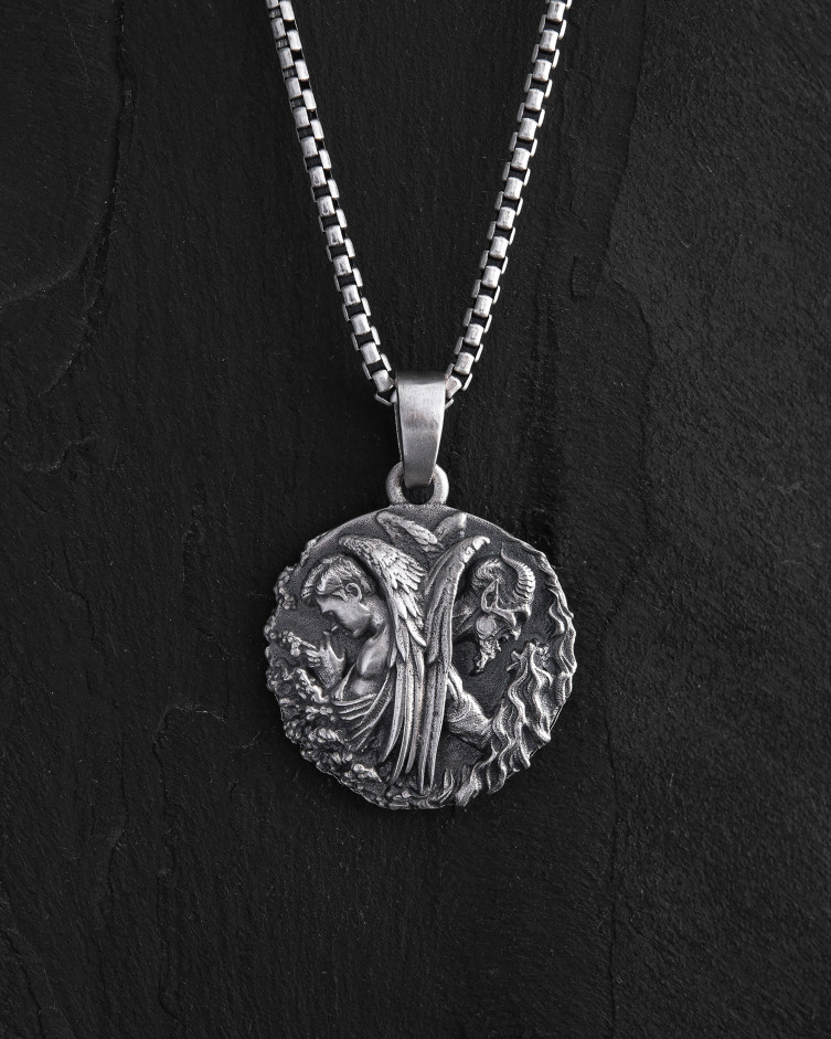 Anhänger ENGEL UND DÄMON in Sterlingsilber
