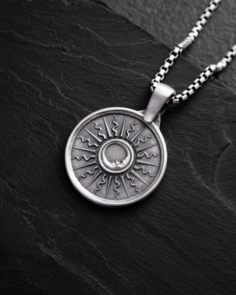 Anhänger SONNE und MOND in Sterlingsilber 7