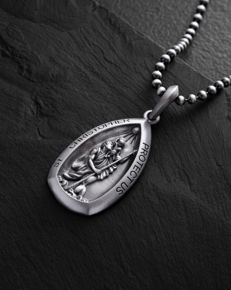 Anhänger ST. CHRISTOPHER PROTECT US in Sterlingsilber 3