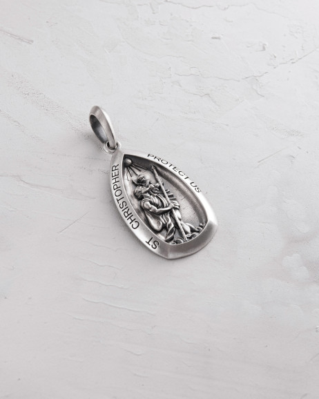Anhänger ST. CHRISTOPHER PROTECT US in Sterlingsilber 4