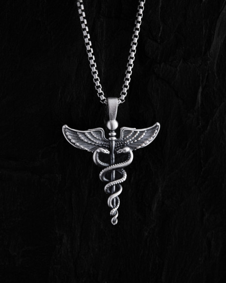 Anhänger CADUCEUS in Sterlingsilber