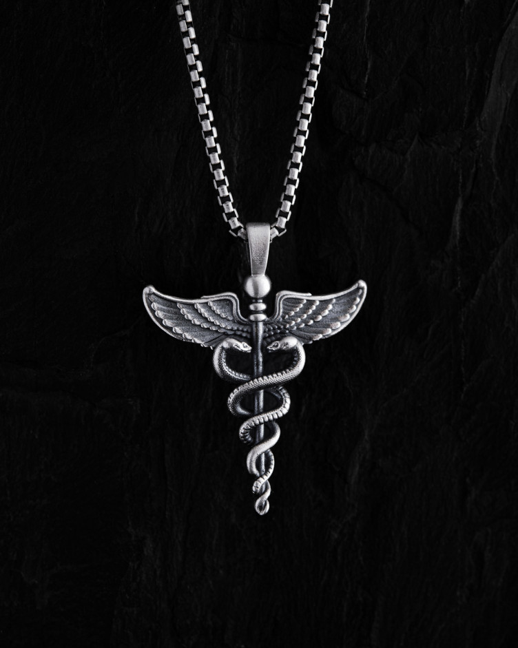Anhänger CADUCEUS in Sterlingsilber