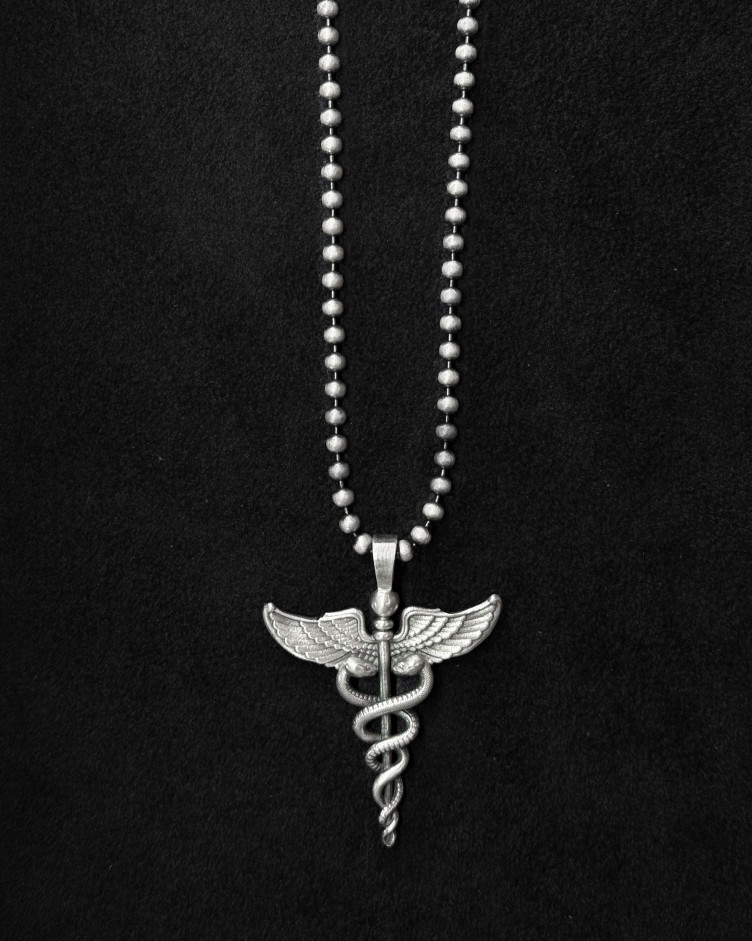Anhänger CADUCEUS in Sterlingsilber