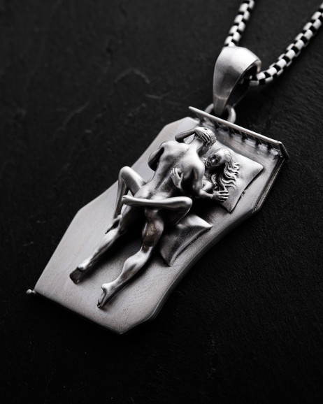 Anhänger IM BETT in Sterlingsilber