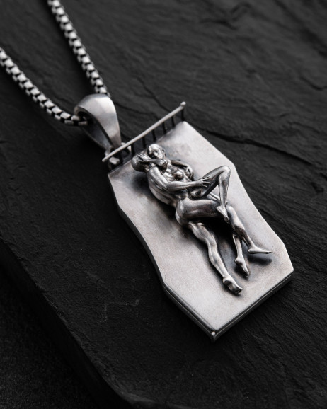 Anhänger IM BETT in Sterlingsilber