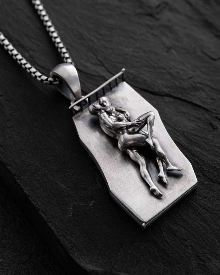 Anhänger IM BETT in Sterlingsilber