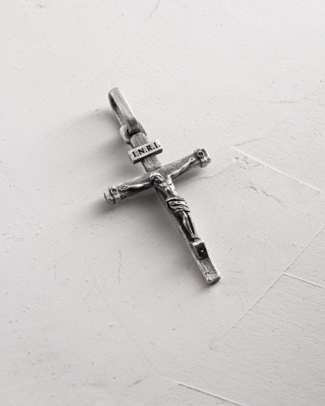 Kreuz KREUZIGUNG JESU. INRI in Sterlingsilber 4
