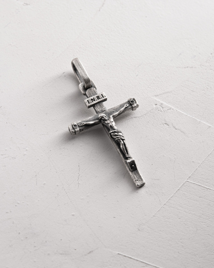 Kreuz KREUZIGUNG JESU. INRI in Sterlingsilber 4