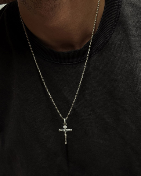 Kreuz KREUZIGUNG JESU. INRI in Sterlingsilber 2