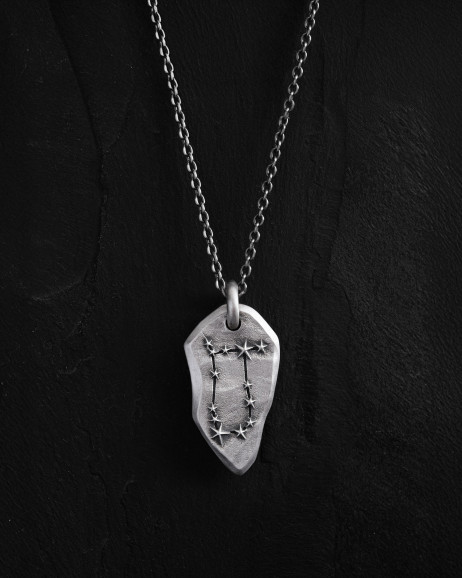 Anhänger STERNBILD ZWILLINGE an einer Kette in Sterlingsilber 