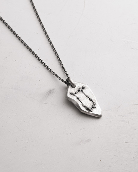 Anhänger STERNBILD ZWILLINGE an einer Kette in Sterlingsilber  10