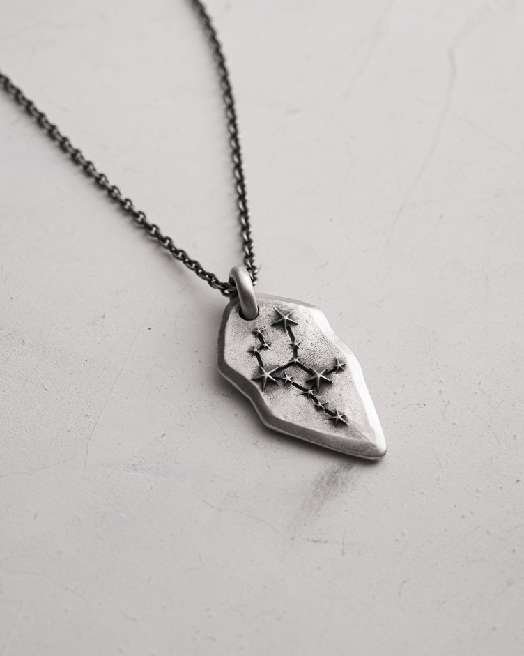 Anhänger STERNBILD JUNGFRAU an einer Kette in Sterlingsilber 10